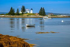 Pumpkin Island Lighthouse at Low Tide in Maine